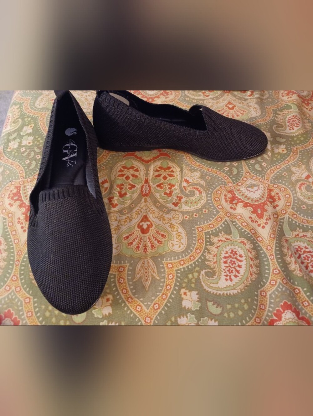Gloria Vanderbilt 9 Black Textile Slip-On Women's Flats Shoes Carrie